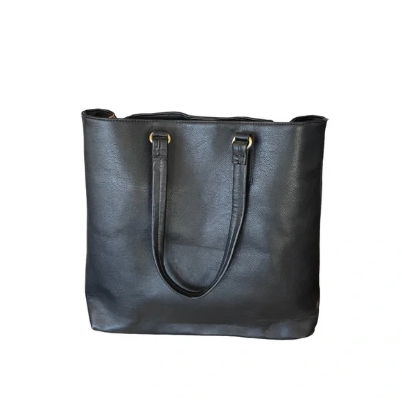 ALDO Large Capacity Black & Tan Tote Bag - Picture 4 of 8